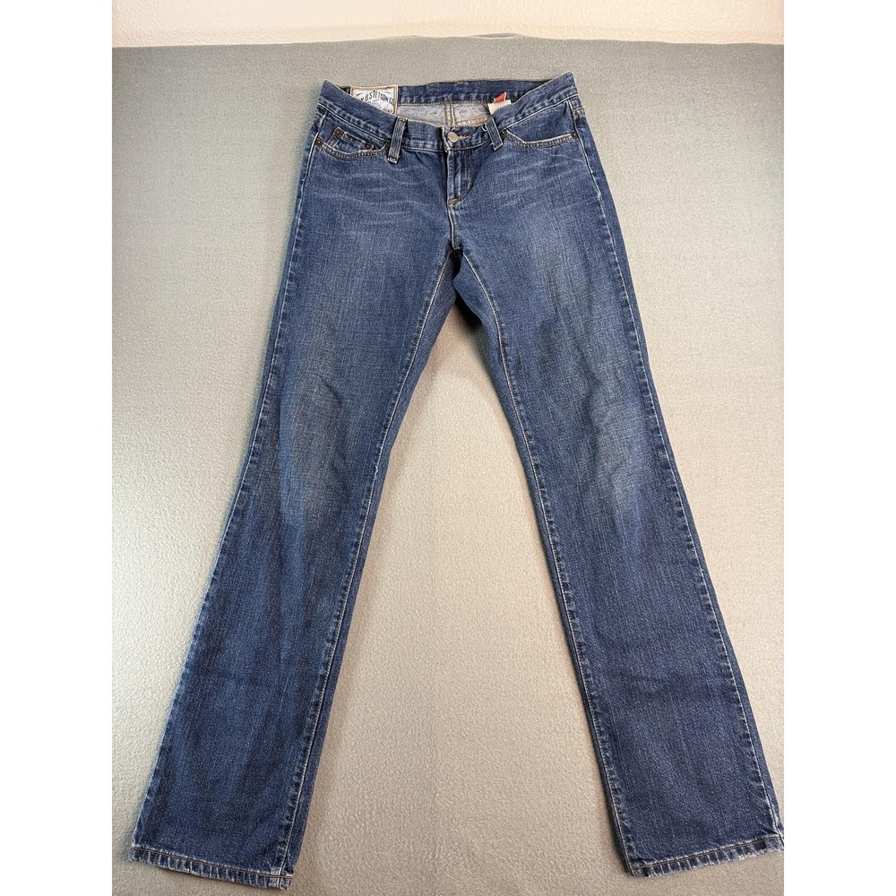 John B Stetson Co Jeans Womens 8 Long Medium Blue Arrow Straight Leg Denim